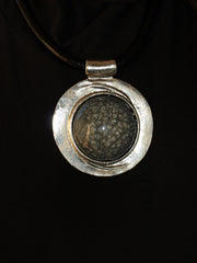 black Medallion Statement Necklace