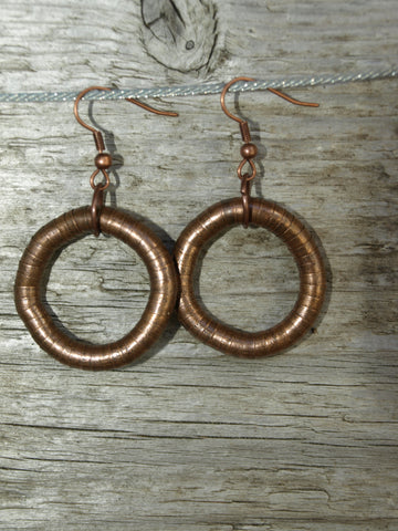 Copper 5mm Single Hoop Earrings