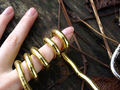 Gold Medium Bendable Necklace & Bracelet