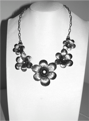 Flower Power Silver Necklace