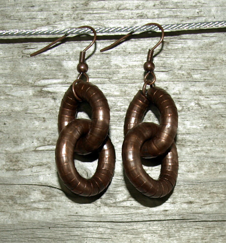 Copper 5mm Double Hoop Earrings