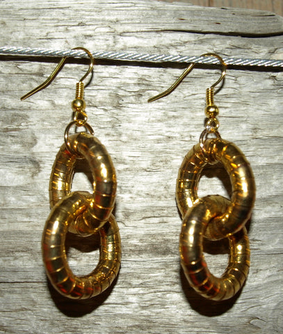 Gold 5mm Double Hoop Earrings