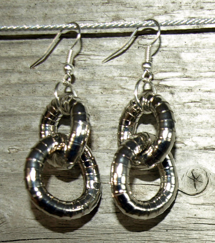 Pewter 5mm Double Hoop Earrings