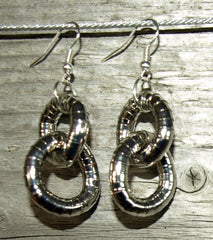 Pewter 5mm Double Hoop Earrings
