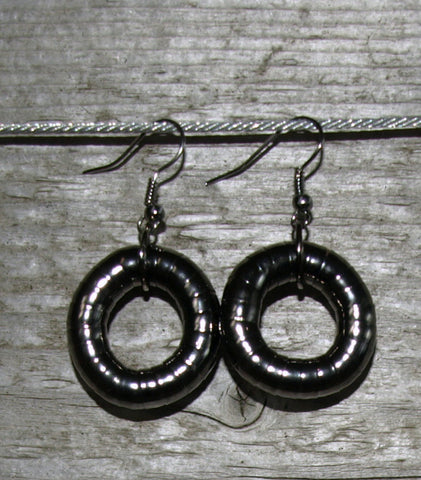 Gun Metal 5mm Single Hoop Earrings