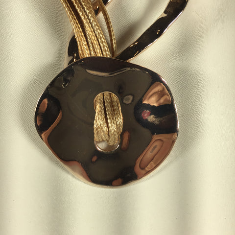 Blonde Gold Button Necklace