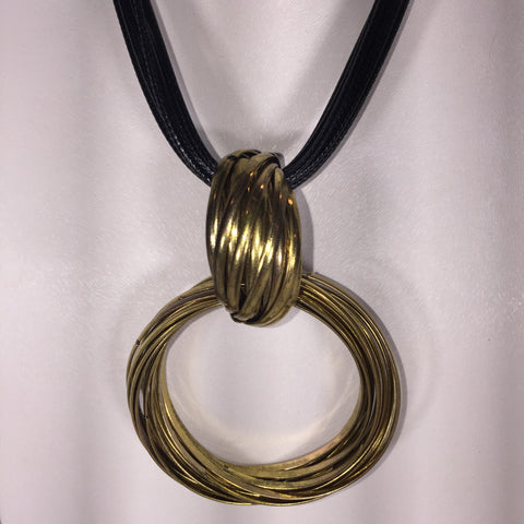 Bronze Locking Rings Necklace