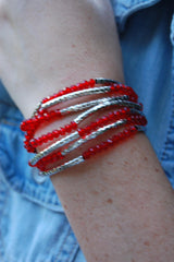 Red Wrap Around Bracelet