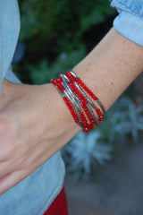 Red Wrap Around Bracelet