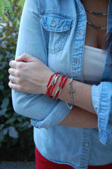 Red Wrap Around Bracelet