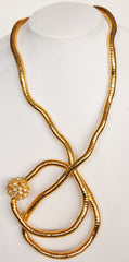 Gold Crystal Ball Necklace