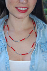 Red Beaded Necklace