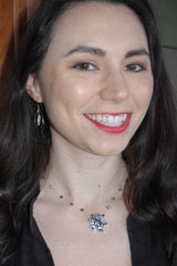 Silver Flower Drop Necklace - The Most Gorgeous Pendant Necklace We've Seen