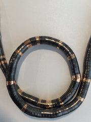 Gun Metal and Gold 8mm, 36 Inches Long