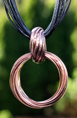 Rose Gold Locking Rings Necklace