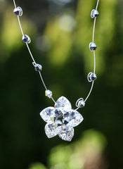 Silver Flower Drop Necklace - The Most Gorgeous Pendant Necklace We've Seen