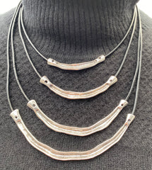Silver Layered Necklace