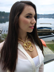 Gold Ball Snake Necklace