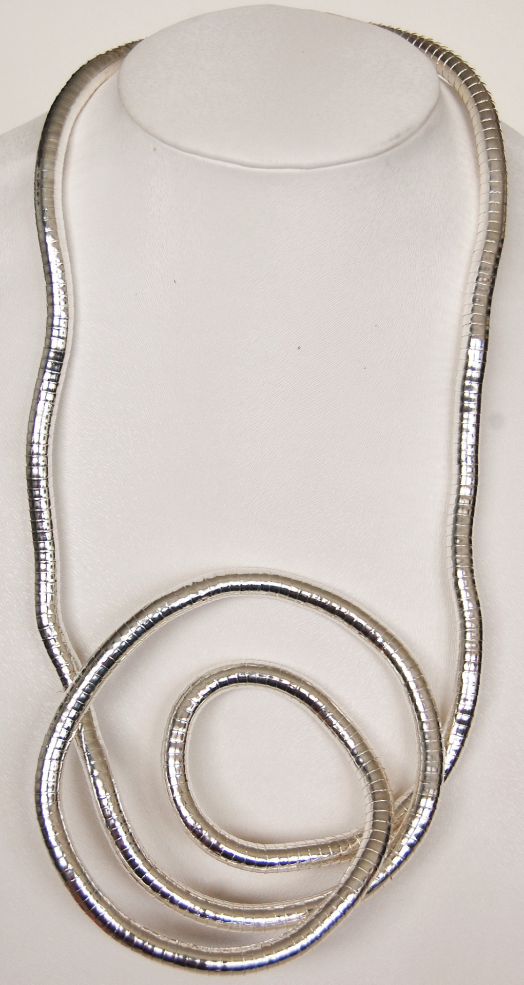 Silver SnakeTwist, 6mm Thick, 36" Circumference