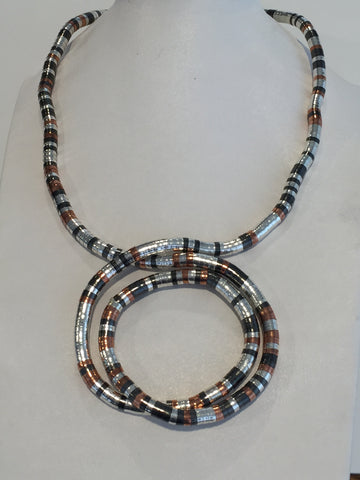 Silver, Red Copper, and Gun Metal, 36 inches long