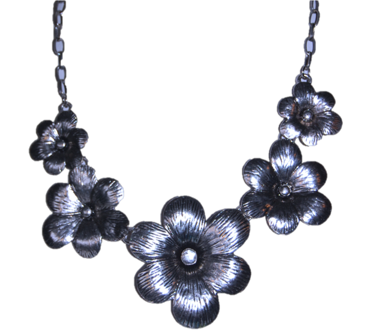Flower Power Silver Necklace