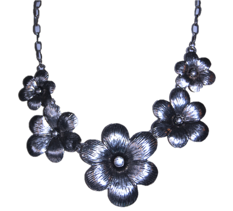 Flower Power Silver Necklace