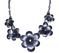 Flower Power Silver Necklace